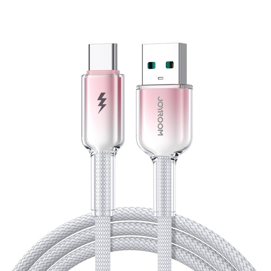 JOYROOM Crystal-Clear Series 3A USB-A - USB-C cable 1.2m - white