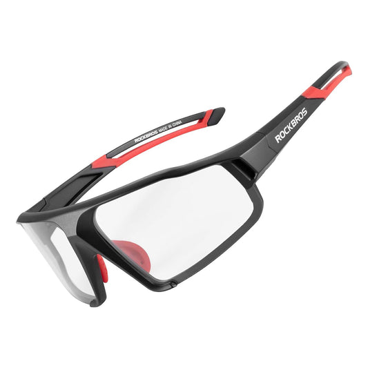 ROCKBROS UV400 photochromic cycling glasses with case SP216BK - black and red