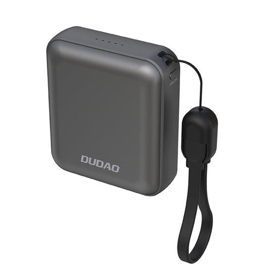 DUDAO Powerbank K22+ 10000mAh with 22.5W USB-C cable pendant - gray