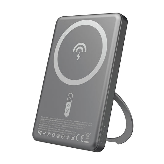 DUDAO Powerbank with MagSafe and 20W PD 5000mAh stand - gray