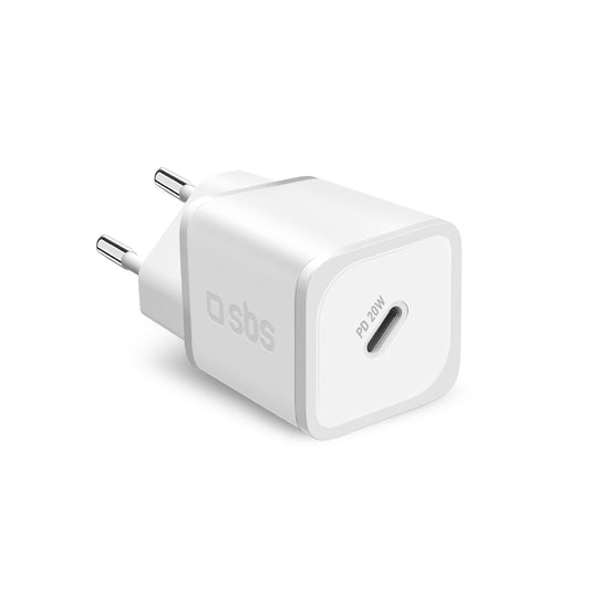 SBS GaN network charger with Power Delivery 20W - white