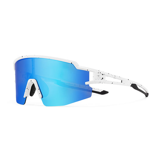 ROCKBROS Polarized cycling glasses for children with a UV filter - white and blue