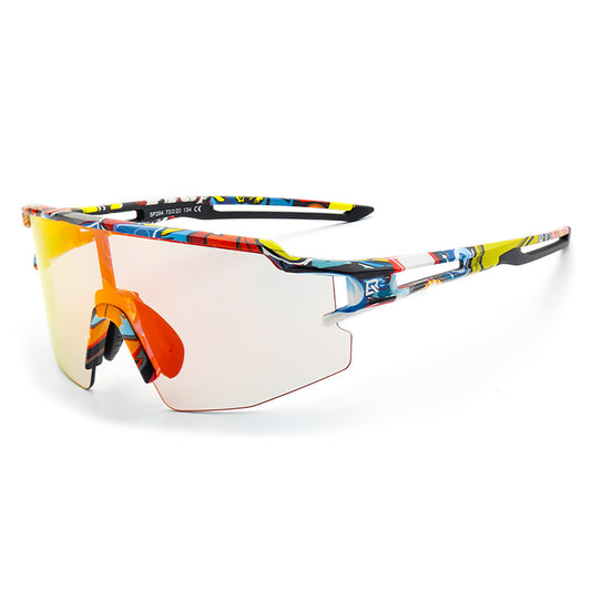 ROCKBROS Photochromic cycling glasses with a UV filter and corrective insert - multicolor