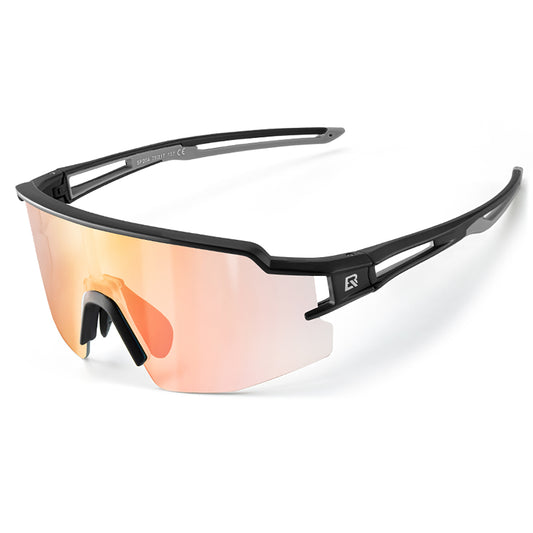 ROCKBROS Photochromic cycling glasses with a UV filter and corrective insert - orange and black