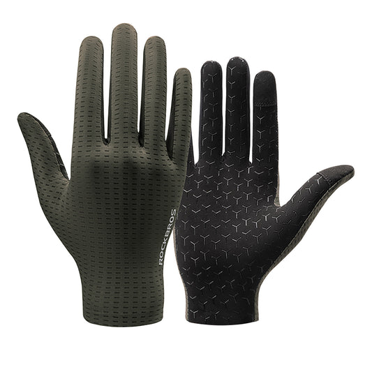ROCKBROS Breathable cycling gloves, full size XXL - green