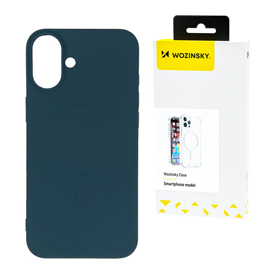WOZINSKY Case cover for Samsung Galaxy S24 FE Liquid Silicone Case MagSafe - dark blue