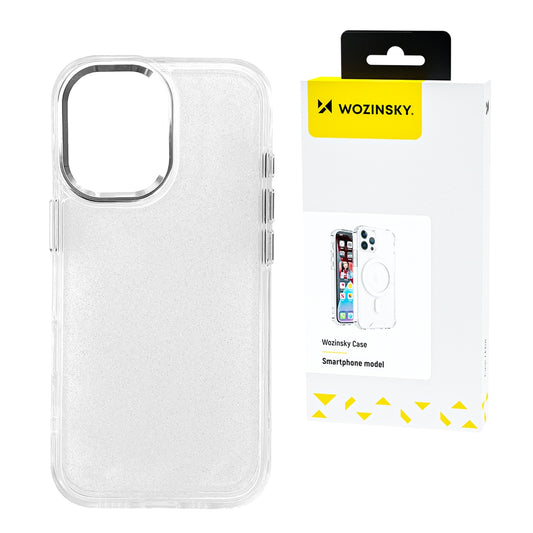 WOZINSKY Protective case for Samsung Galaxy S25 Ultra - transparent with glitter
