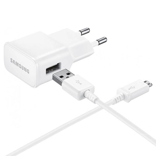 SAMSUNG Samsung USB-A 8W wall charger with microUSB cable - white