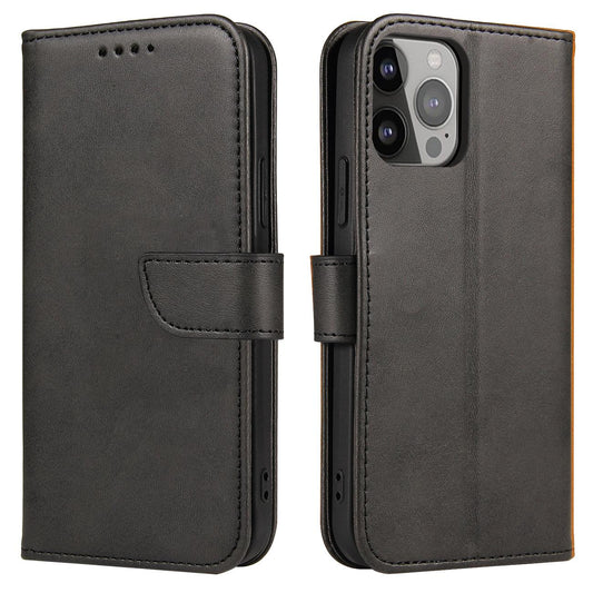 HURTEL Case cover with flap, wallet stand, for Samsung Galaxy S23+ Magnet Case - black