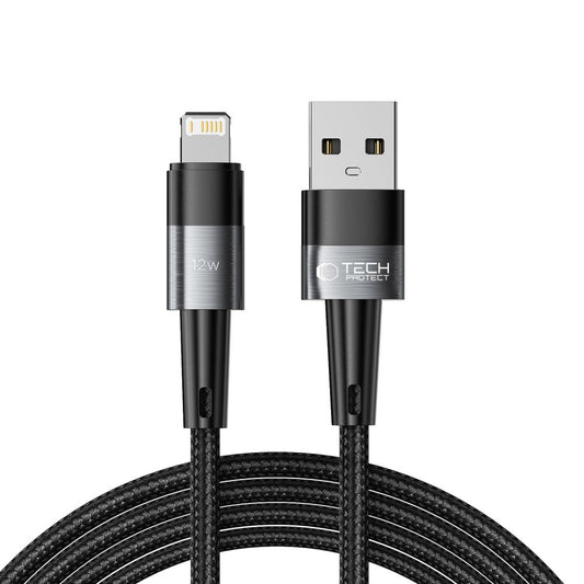 Tech-Protect USB-A - iPhone Lightning cable 12W 2.4A 2m - gray