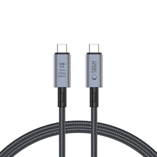 Tech-Protect Fast USB-C 4.0 PD cable 240W 8K 40Gbps 1m - gray