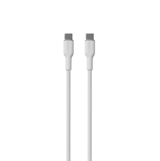 PURO USB-C silicone cable 60W 1.5m - white