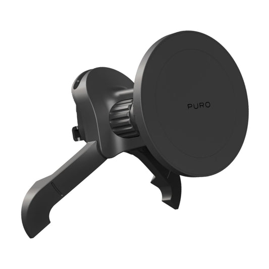 PURO Adjustable MagSafe magnetic car holder for a smartphone on the grille - black