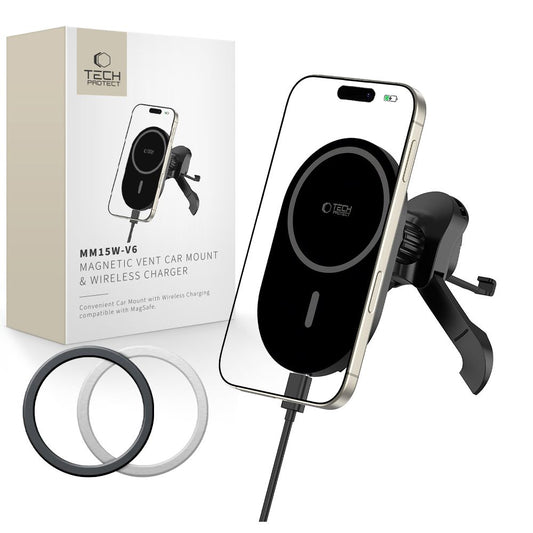 Tech-Protect Magnetic smartphone car holder for MagSafe air vent - black