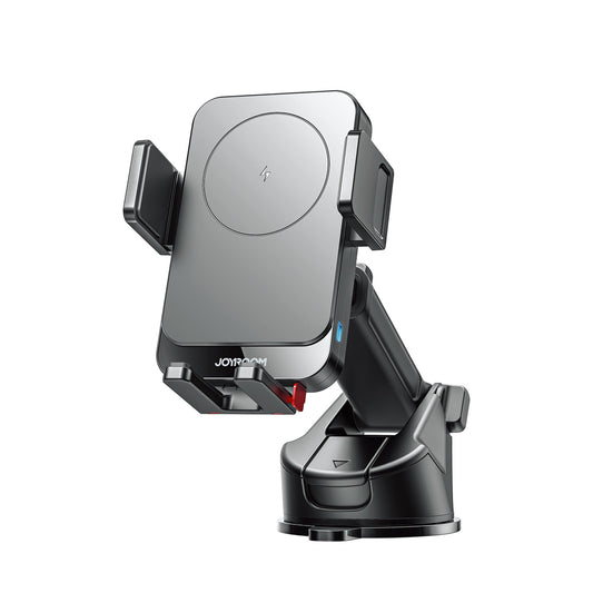 JOYROOM Car phone holder with inductive charger on the dashboard - black