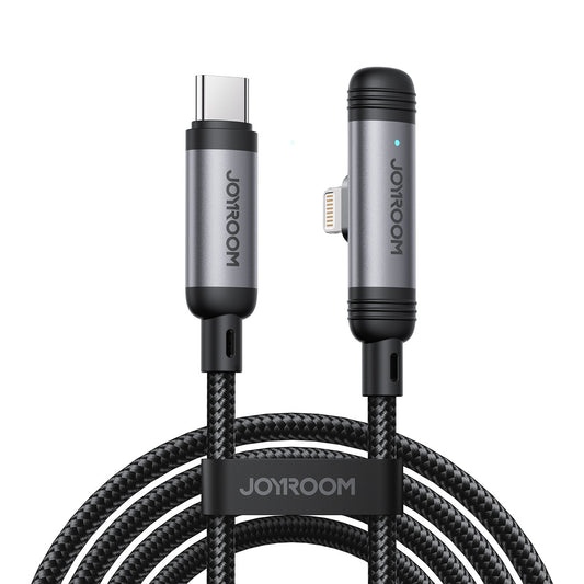 JOYROOM Angled USB-C - iPhone Lightning cable 30W 1.2m - black