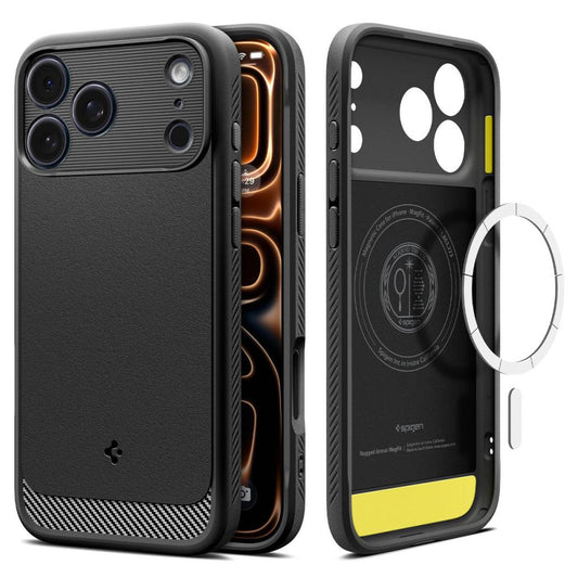SPIGEN Protective case for iPhone 17 Pro Rugged Armor Mag MagSafe - matte black