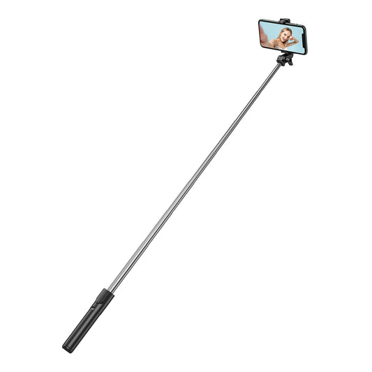 WOZINSKY Selfie stick, telescopic tripod stick with phone holder, 1 m