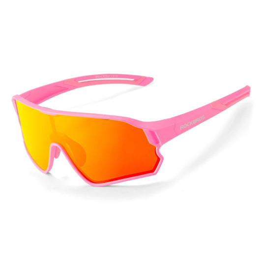 ROCKBROS Polarized cycling glasses for children 8-14 years old - pink
