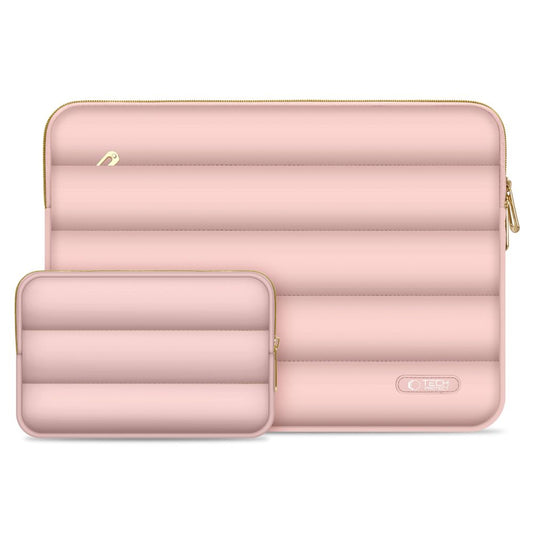 Tech-Protect Puffy bag cover for laptop tablet 13-14'' + case for accessories - pink