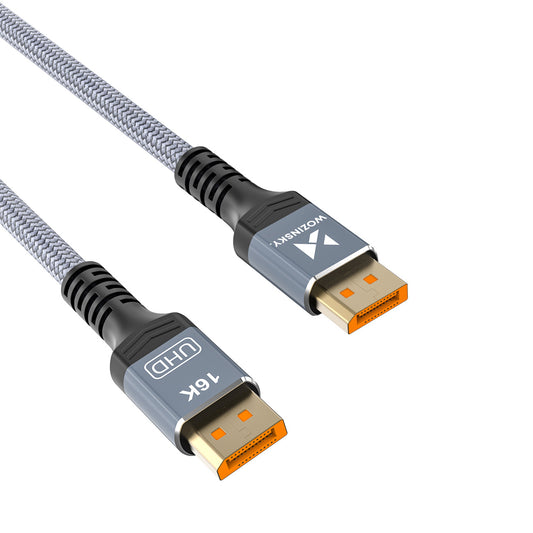 WOZINSKY Cable DisplayPort cable with VESA certification 80 Gb/s 16K HDR HDCP DSC 1m - black
