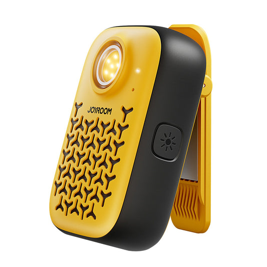 JOYROOM Portable speaker with a flashlight, a magnet and a Bluetooth clip, IP67 - yellow