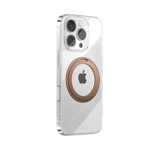 JOYROOM Case cover with 360 ring-stand for iPhone 16 Pro MagSafe - gold