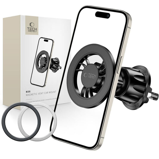 Tech-Protect Magnetic car holder for smartphone on the MagSafe N56 grille - black