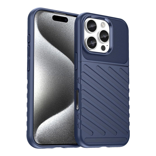 HURTEL Armored silicone case for iPhone 16e Thunder Case - blue