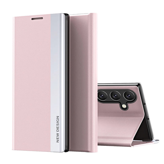 HURTEL Case for Samsung Galaxy S25 Edge with flip stand Sleep Case Pro - pink