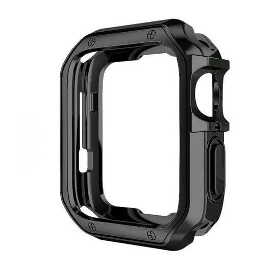 HURTEL Case for Apple Watch Series 7/8/9 41 mm Soft Strong Watch Case - black