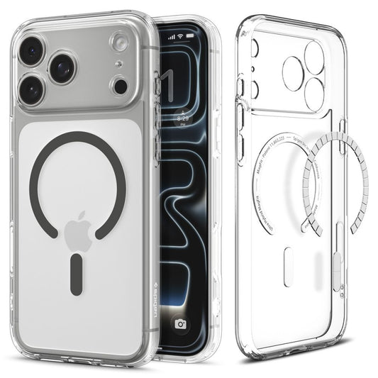 SPIGEN Case for iPhone 17 Pro Max Ultra Hybrid MagSafe - transparent and gray