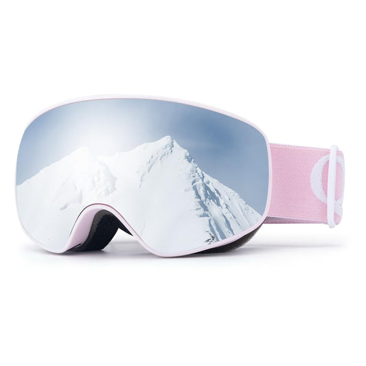 Qunature Children's anti-fog UV400 M/L ski goggles - pink
