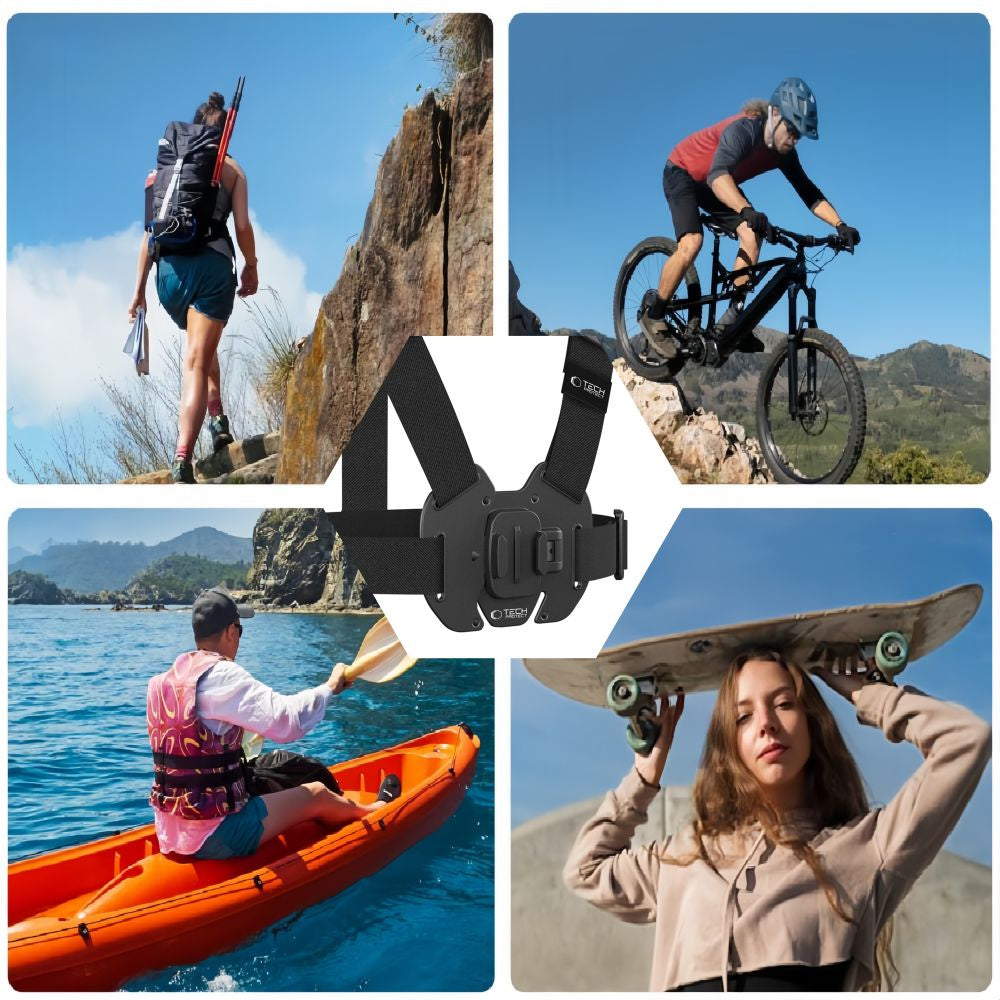 Tech-Protect Chest harness for GoPro DJI sports camera - black – image 7