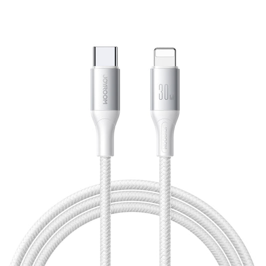 JOYROOM Braided S-A28 cable USB-C - Lightning 30W 1m - white