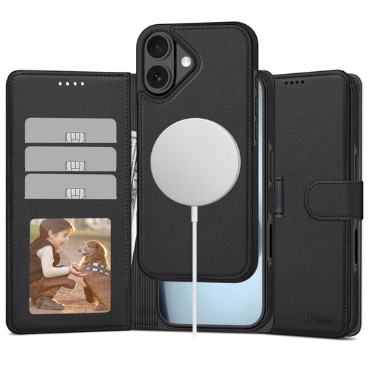 Tech-Protect Case with flap and card slot for iPhone 17 MagSafe Wallet - matte black
