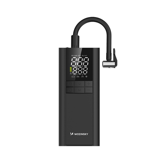 WOZINSKY Compressor electric pump powerbank flashlight 150 PSI 8000mAh - black