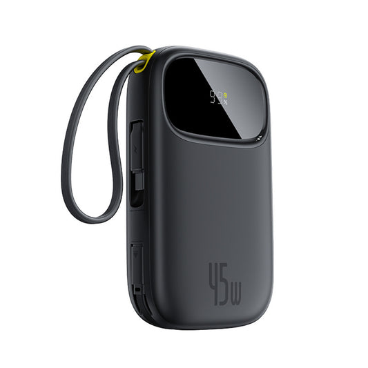 BASEUS Powerbank 10000mAh 45W with USB-C cables iPhone Lightning EnerFill FC31 - black