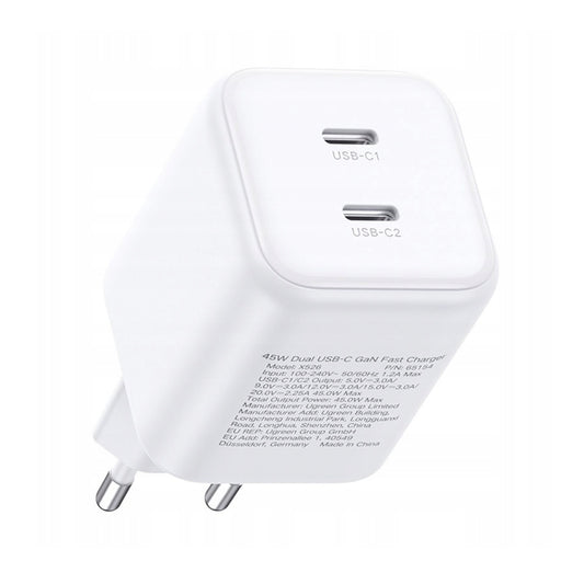 UGREEN USB-C GaN 45W wall charger - white