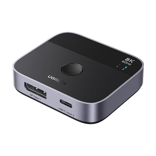UGREEN Switch DisplayPort USB-C to USB-C switch - gray