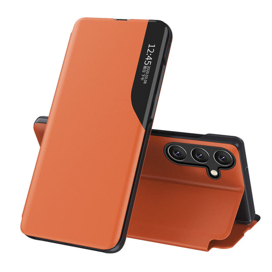 HURTEL Case with flap and stand for Samsung Galaxy A26 Eco Leather View Case - orange