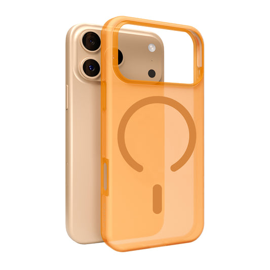 PURO Silicone case for iPhone 17 Pro Daylight Magsafe - translucent orange