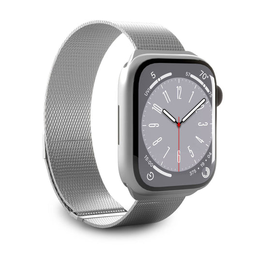 PURO Stainless Steel Strap for Apple Watch 42 44 45 49 mm Milanese - Silver