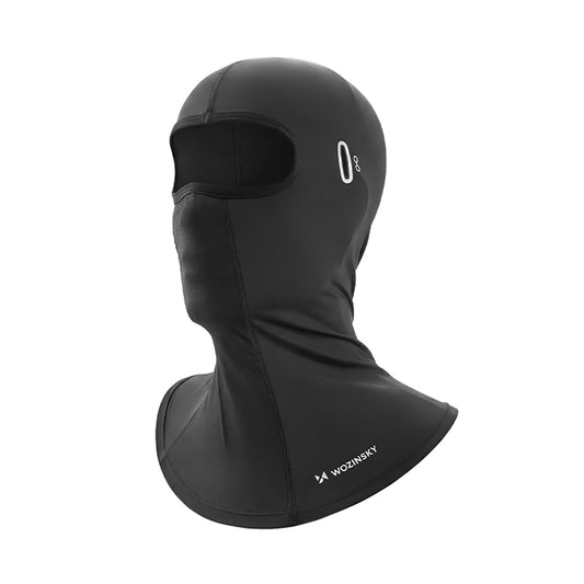 WOZINSKY Balaklava balaclava for the face motorcycle bike with holes for glasses - black
