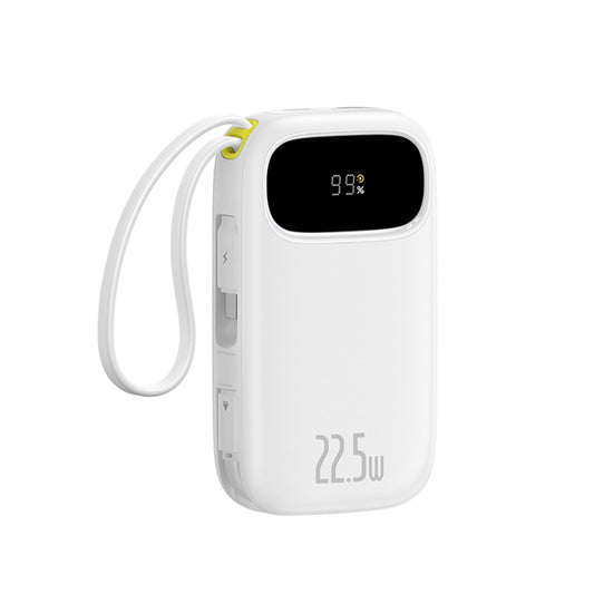 BASEUS Powerbank 10000mAh with display and built-in cables EnerFill FC31 22.5W - white
