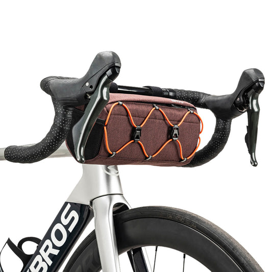 ROCKBROS Bicycle handlebar bag with strap 2.2L - brown