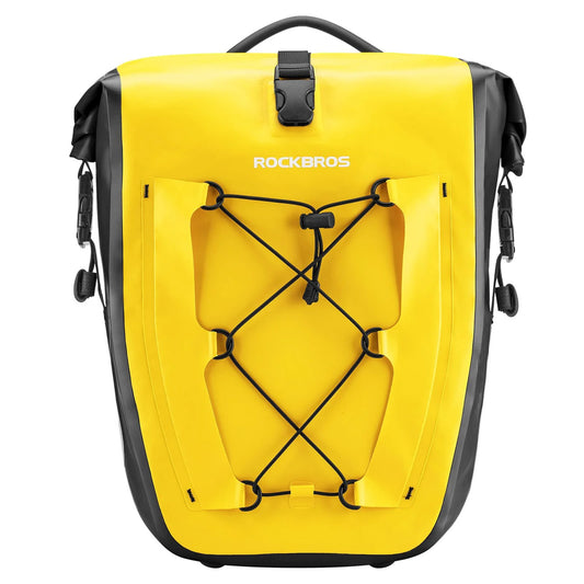 ROCKBROS Waterproof bicycle pannier bag 25-32L - yellow