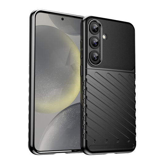 HURTEL Armored silicone case for Samsung Galaxy S25+ Thunder Case - black