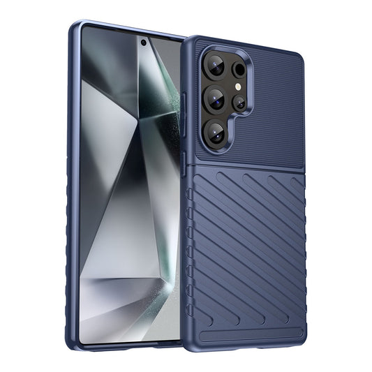 HURTEL Armored silicone case for Samsung Galaxy S25 Ultra Thunder Case - blue