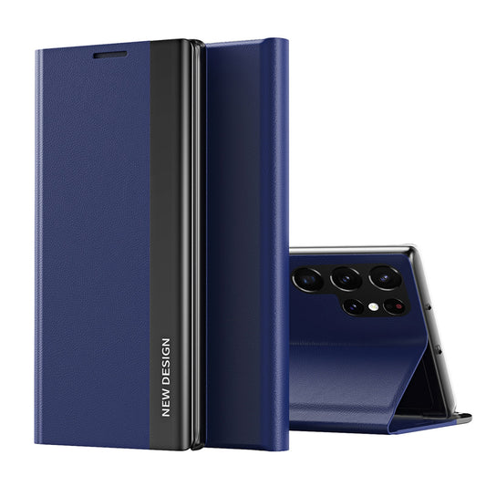 HURTEL Case with flap and stand for Samsung Galaxy S25 Ultra Sleep Case Pro - blue
